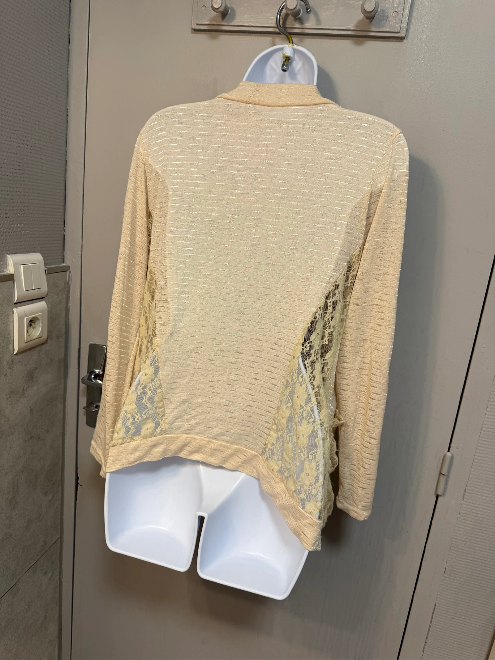 Cream vest with lace size TU – photo 4